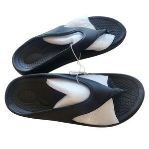 Unbranded Black Ergonomic Thong Sandals Comfort Flip Flops Size 9.5/
41